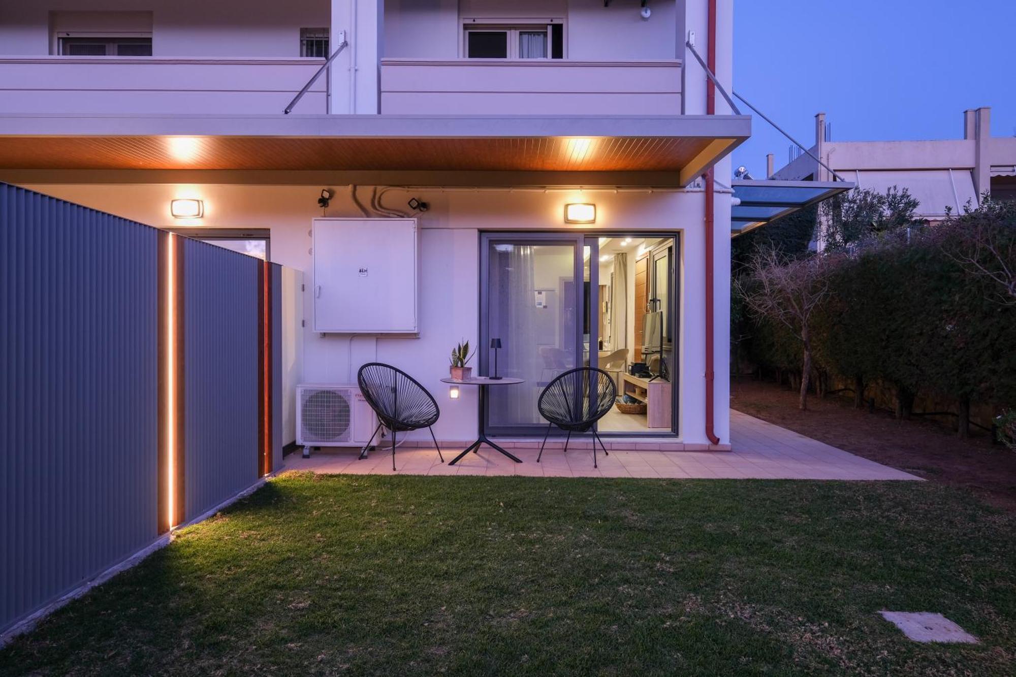 Glaros Casa Verde - Cozy Flat With Garden Near Beach Káto Daráco Kültér fotó